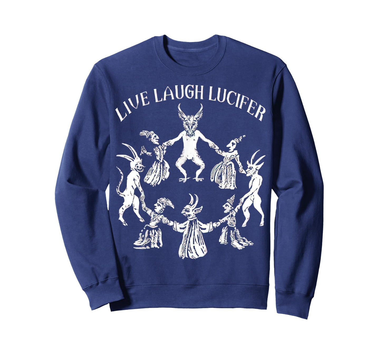 LIVE LAUGH LUCIFER Horror Satan Satanic Demonc Devil Goat T-Shirt