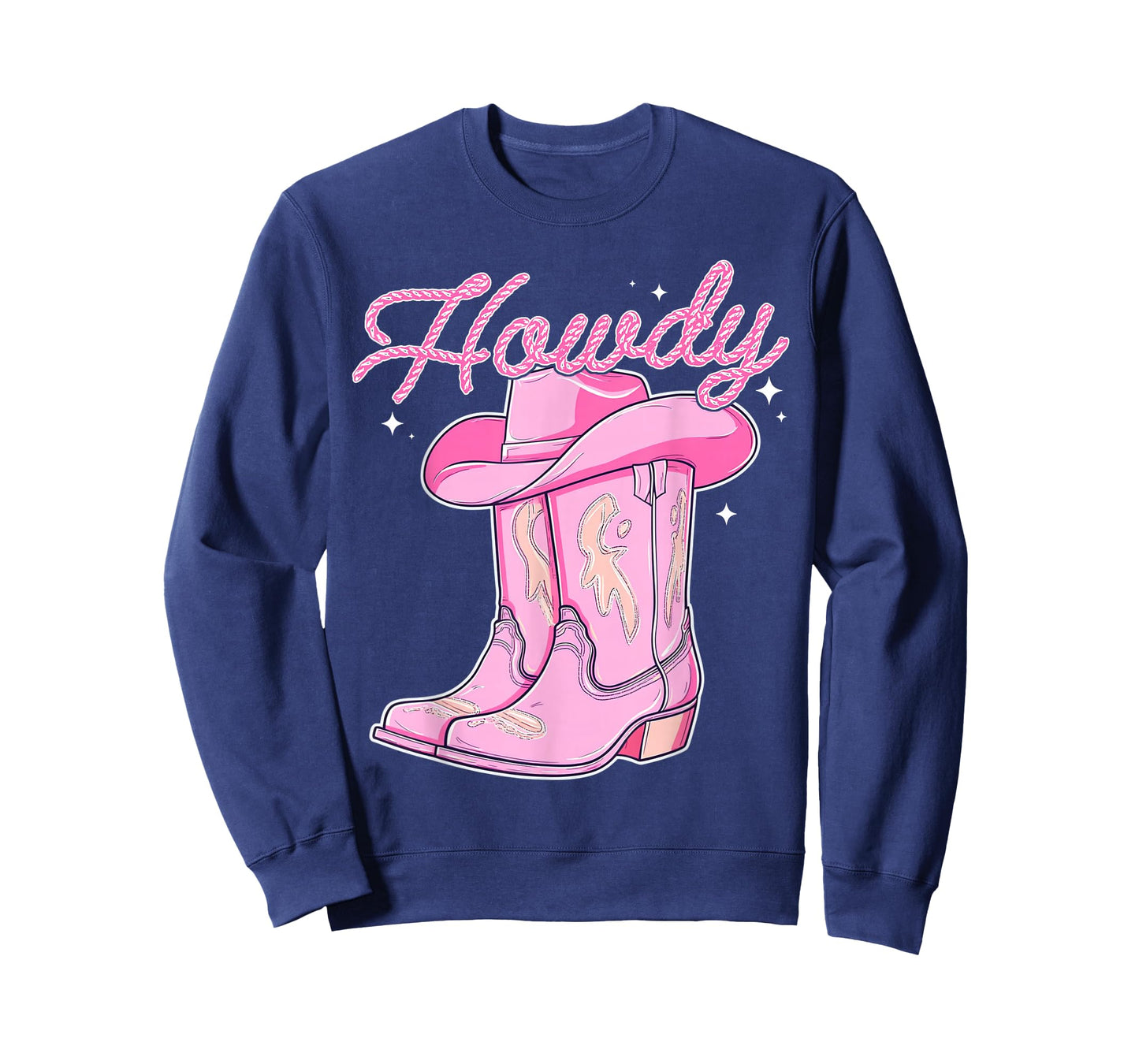 Cute Howdy Pink Cowgirl Boot Hat Western Rodeo Women Girl T-Shirt
