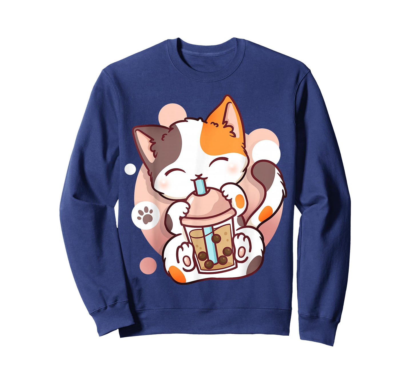 Cat Boba Tea Bubble Tea Anime Kawaii Neko T-Shirt Small