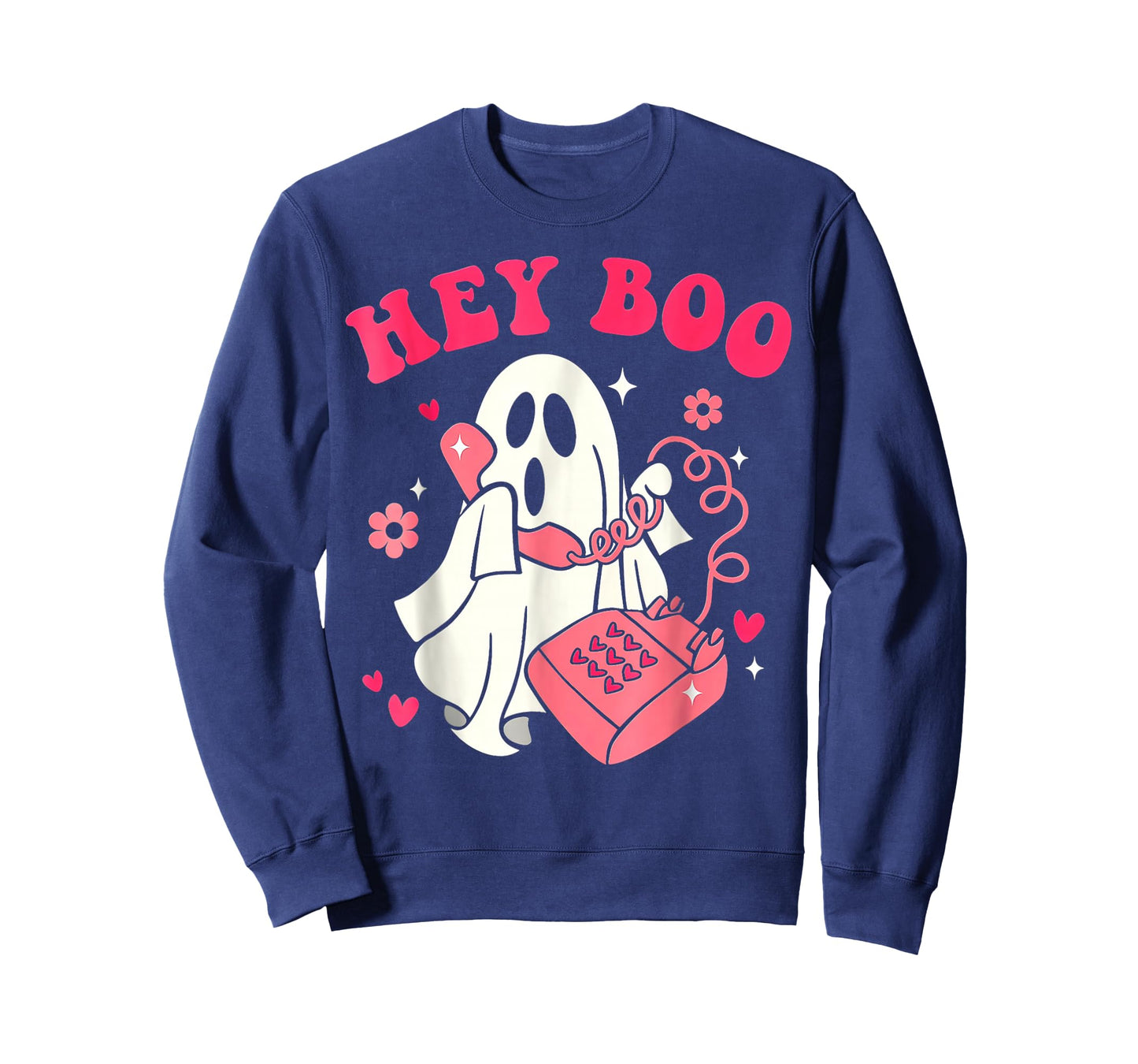 Groovy Hey Boo Cute Ghost Halloween T-Shirt