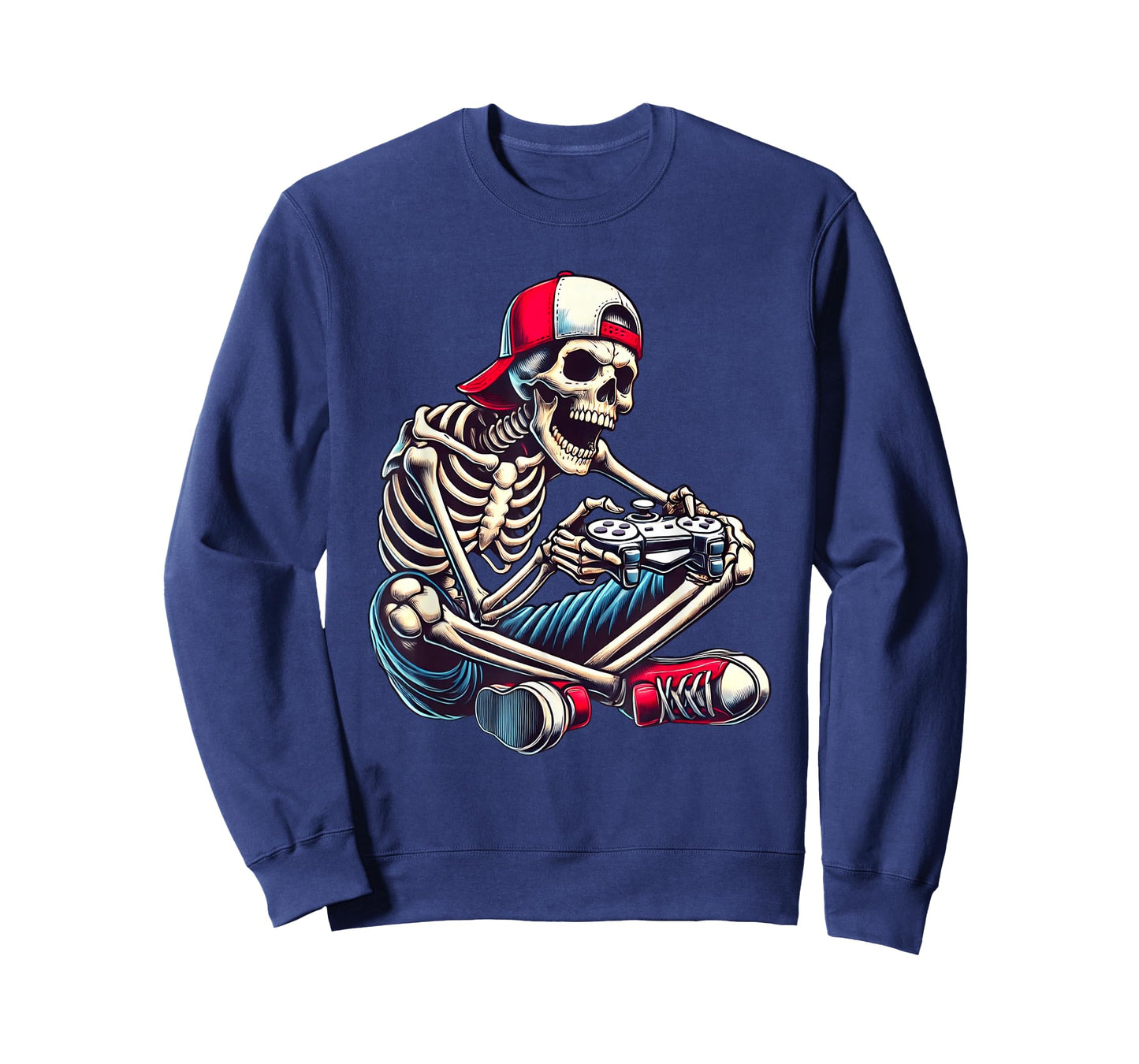 Halloween Skeleton Gamer Video Gaming Boys Girls Men Women T-Shirt
