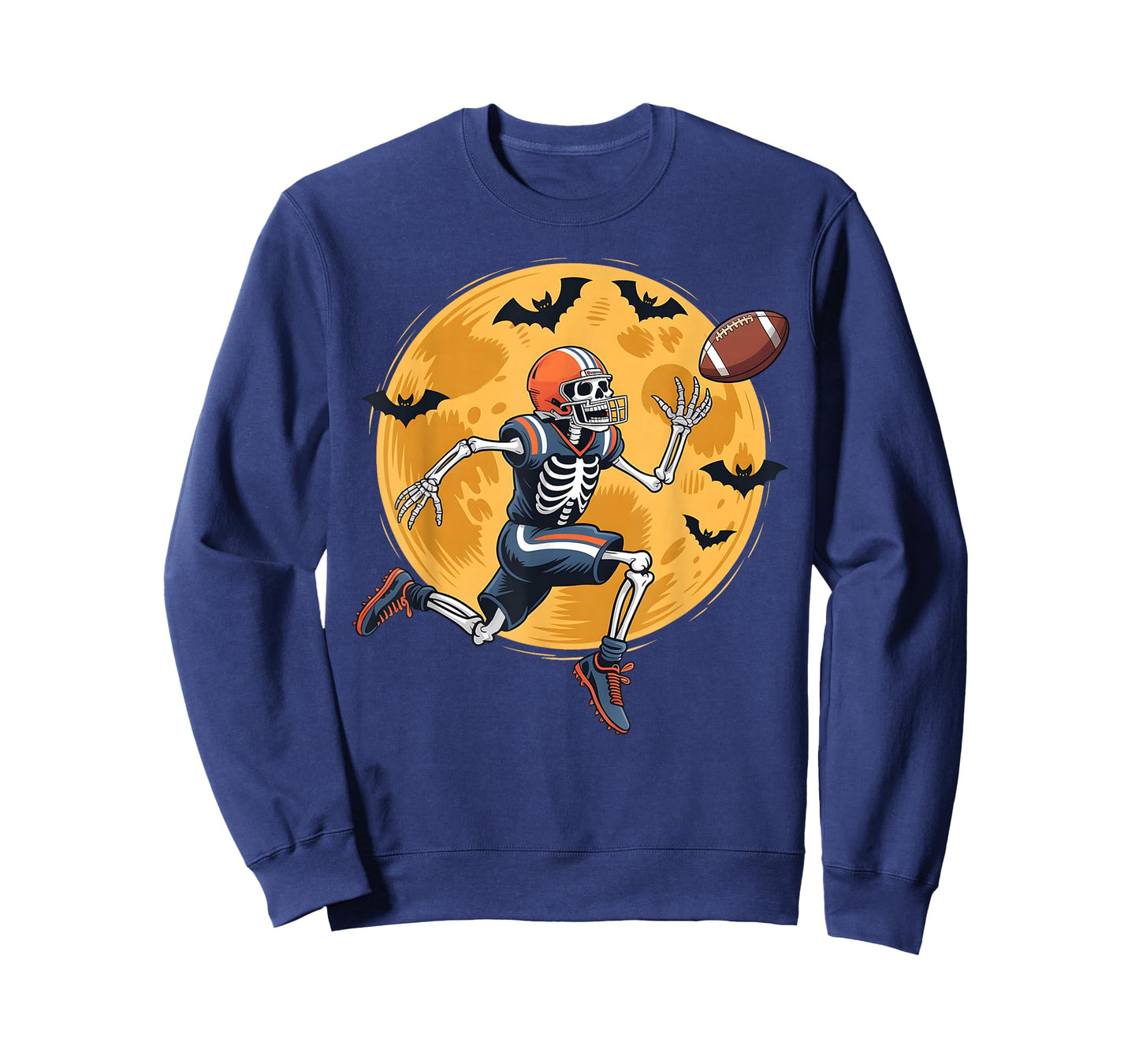 American Football Fan Skeleton Halloween Mens Boys Kid T-Shirt