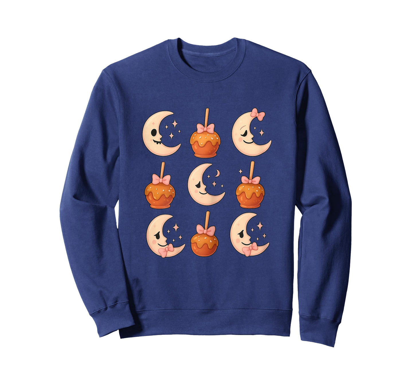 Coquette Bow Apple Candy Moon Halloween Fall Thanksgiving T-Shirt