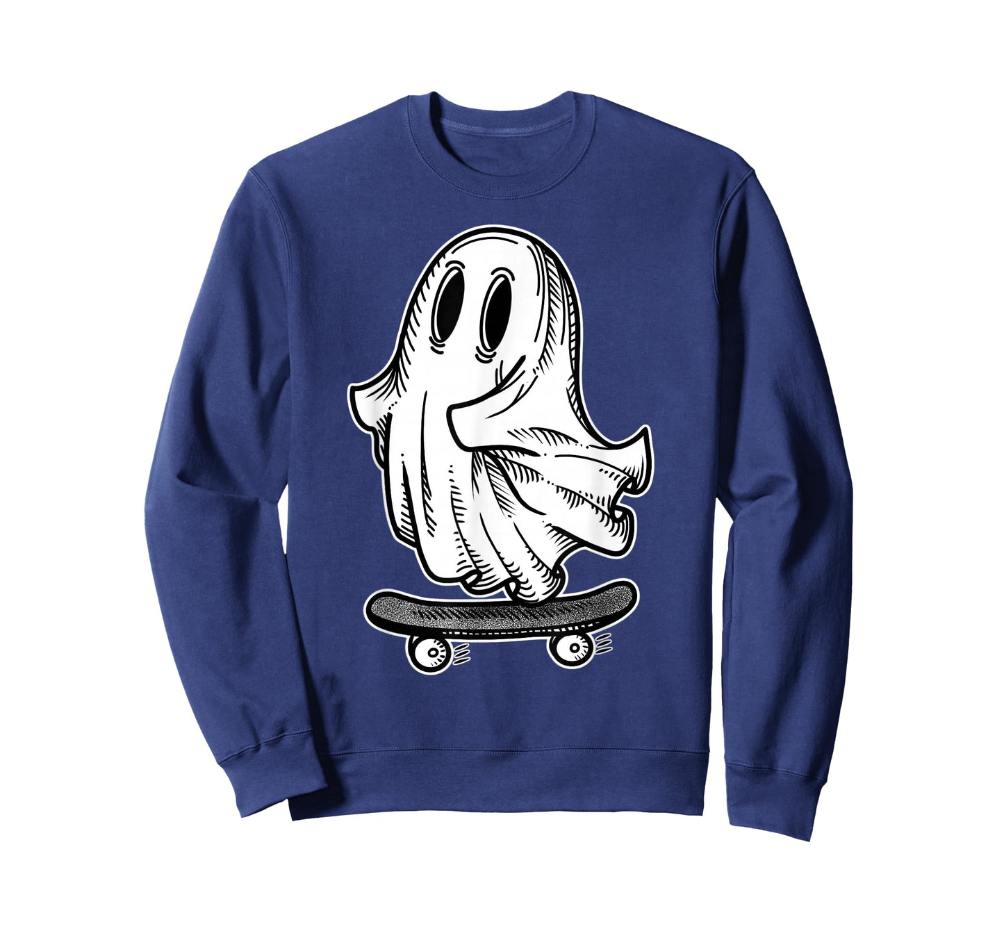 Ghost Skateboarder Blackwork T-Shirt
