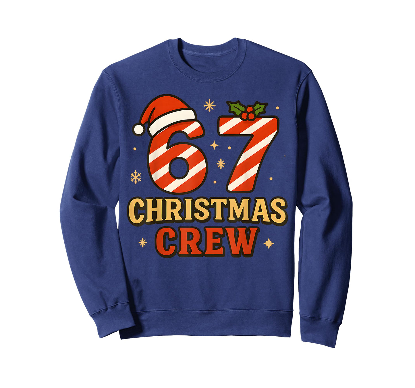 67 Christmas Crew Matching Six Seven Meme Candy Cane Boys T-Shirt