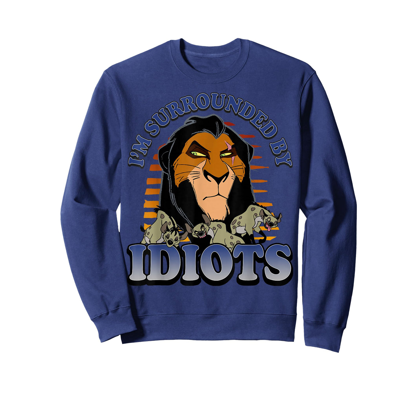 Disney The Lion King Retro Scar Surrounded By Idiots Logo T-Shirt