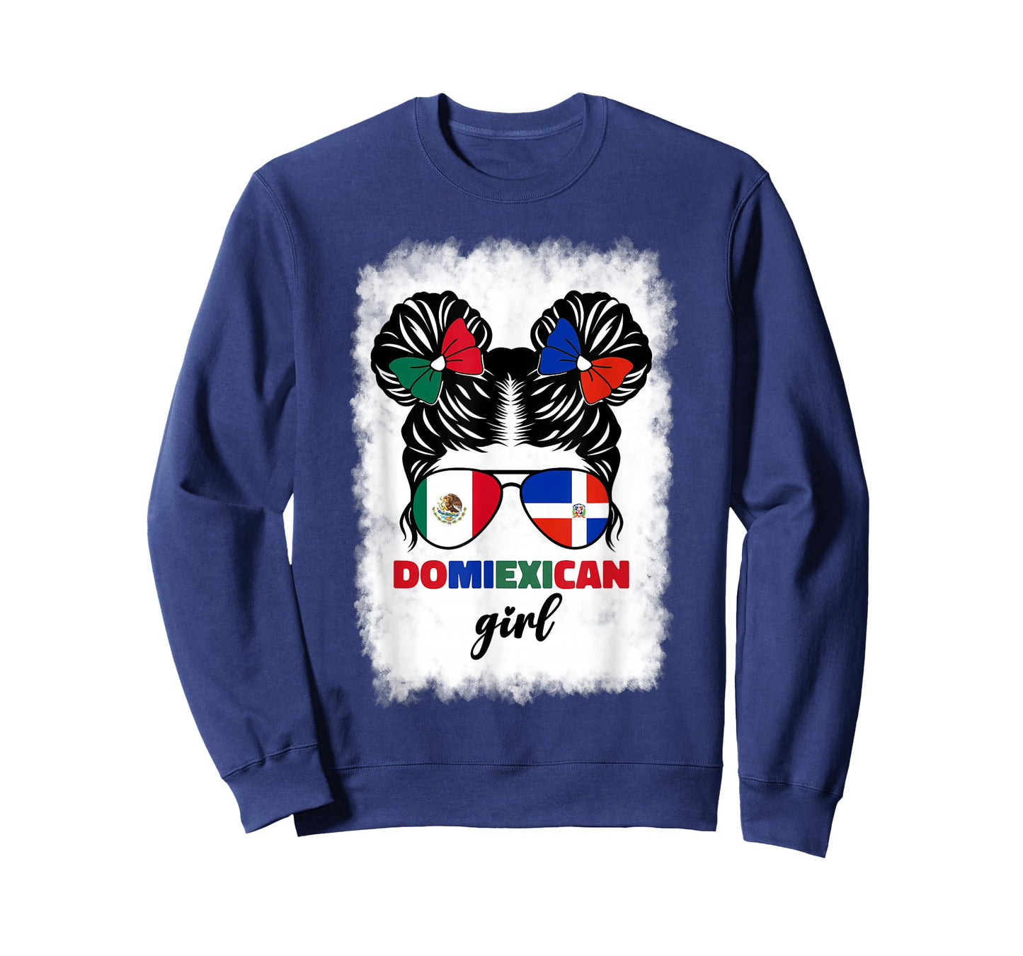 Half Mexican and Dominican Mexico Dominicana Flag Girl Kids T-Shirt
