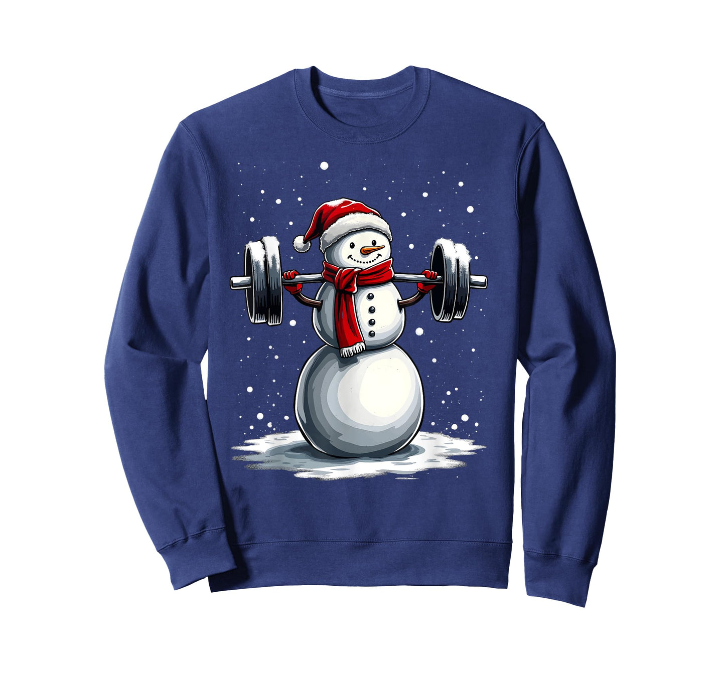 Christmas Snowman Deadlift Xmas Weightlift Gym Men Women T-Shirt
