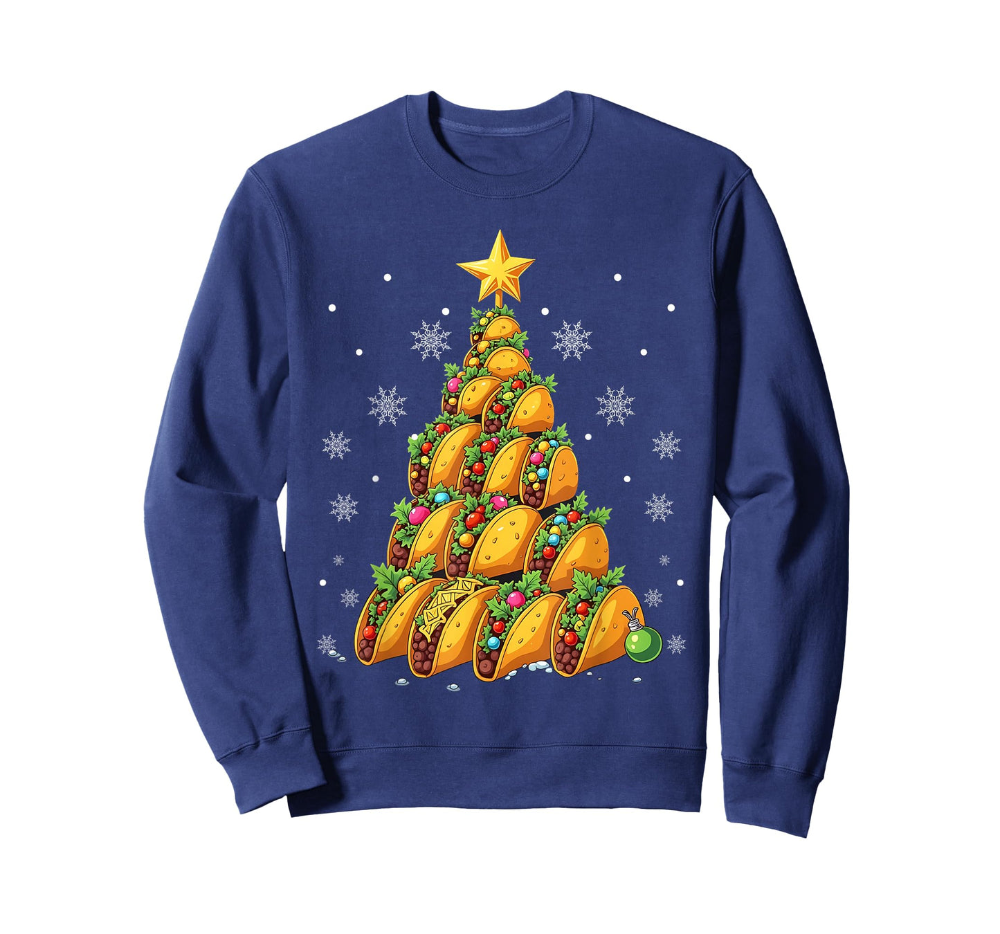 Taco Christmas Tree Xmas Mexican Food Men Women Kids T-Shirt