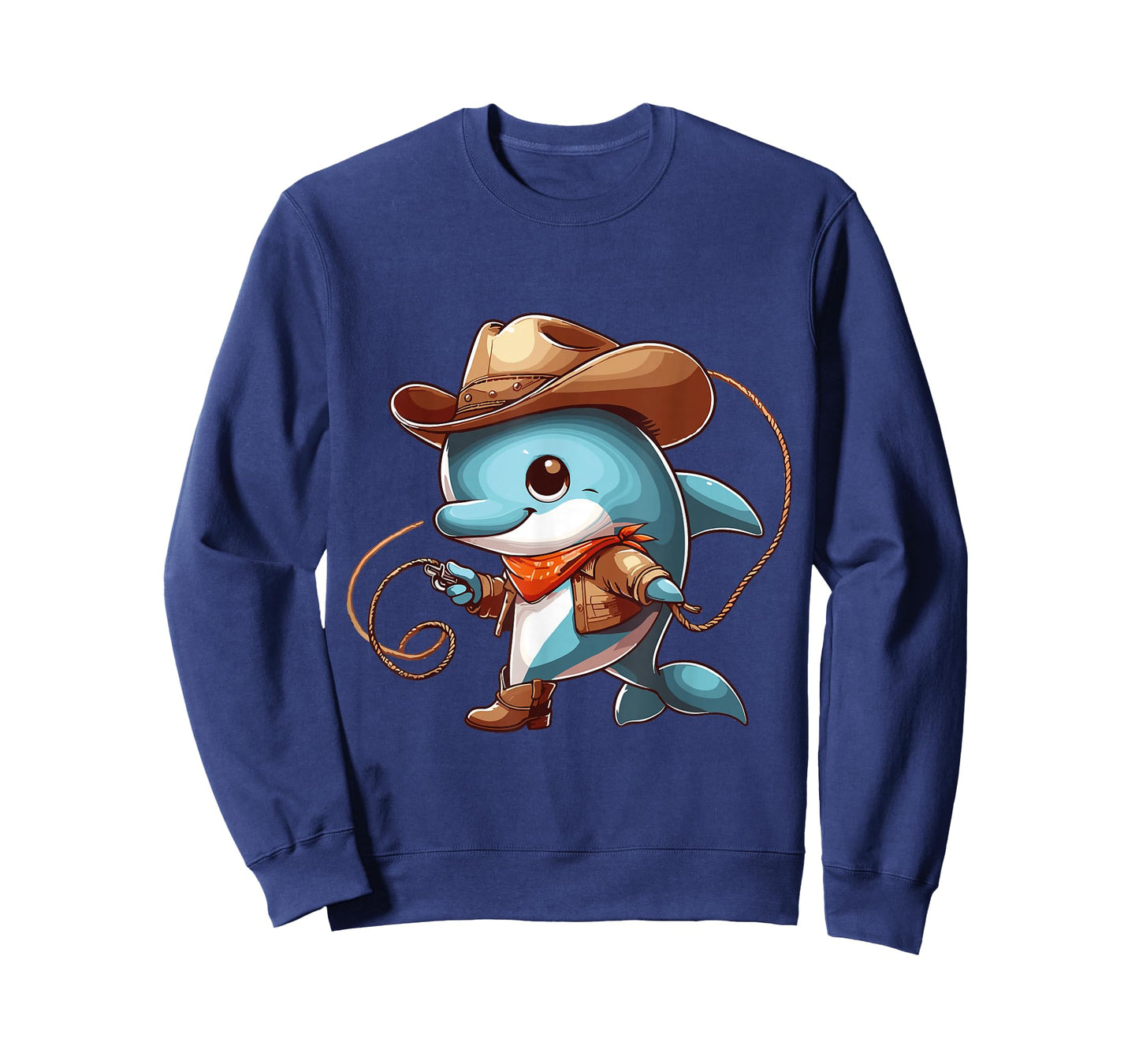 Western Rodeo Cowboy Outfit Hat Dolphin Texas Animals T-Shirt