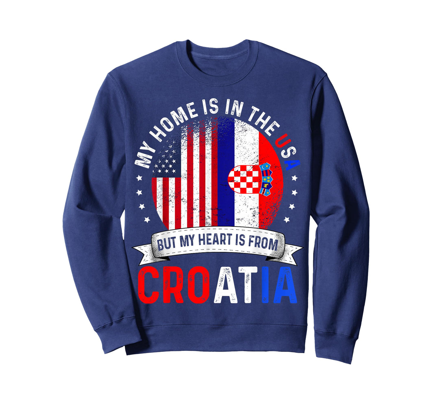 Croatian American Patriot Heart is from Croatia Flag T-Shirt