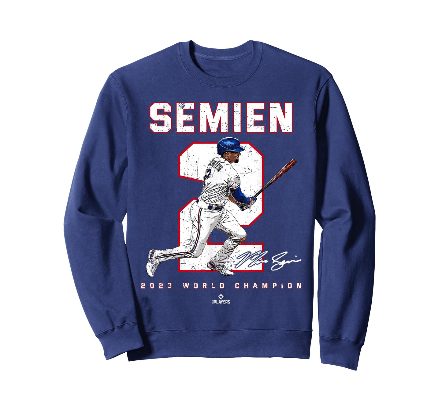 Player Number 2023 World Champion Marcus Semien Texas MLBPA T-Shirt