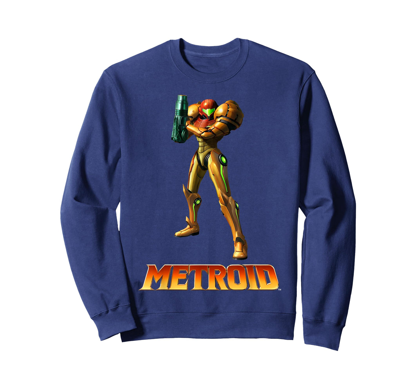 Metroid Samus Aran Full Body Armor Epic Portrait T-Shirt