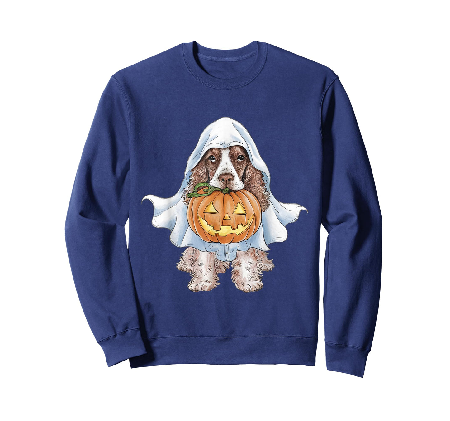 Cocker Spaniel Ghost Dog Halloween Men Women Kids T-Shirt