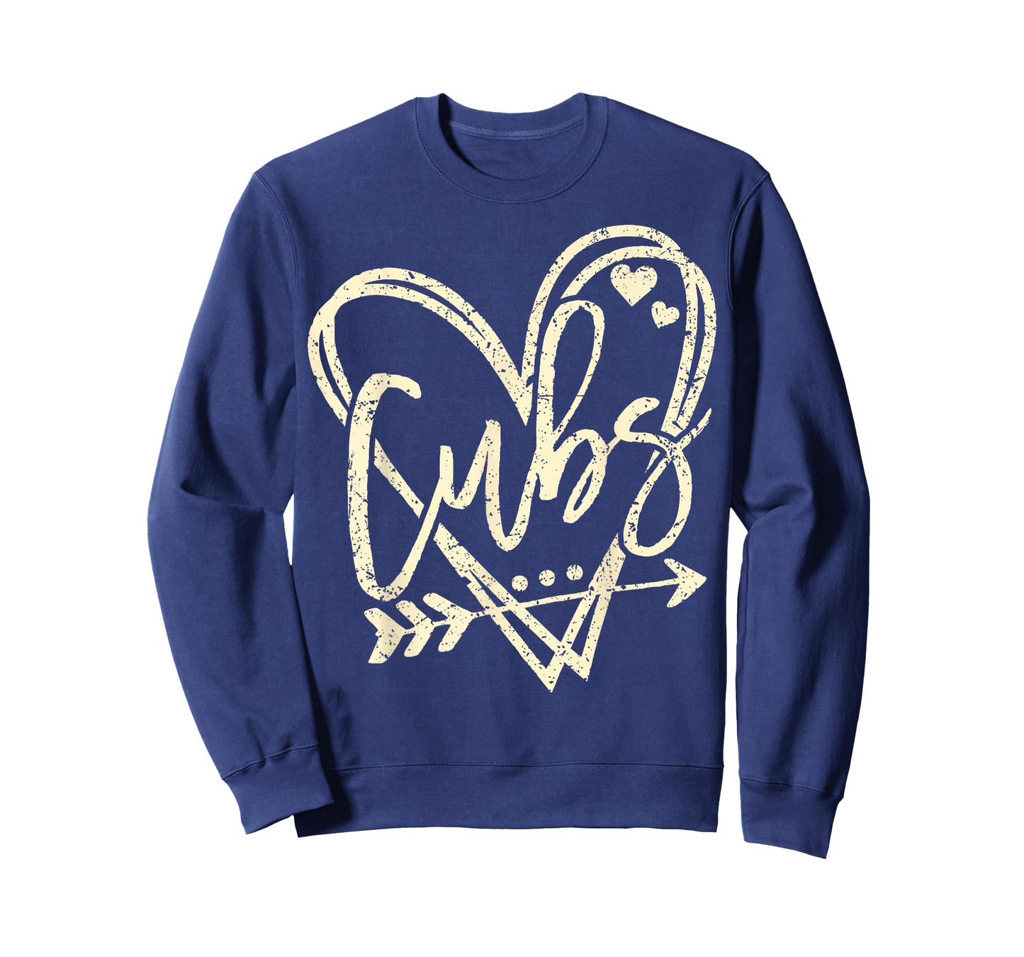 Vintage Distressed Cubs Heart Gift for Men Women Kids T-Shirt