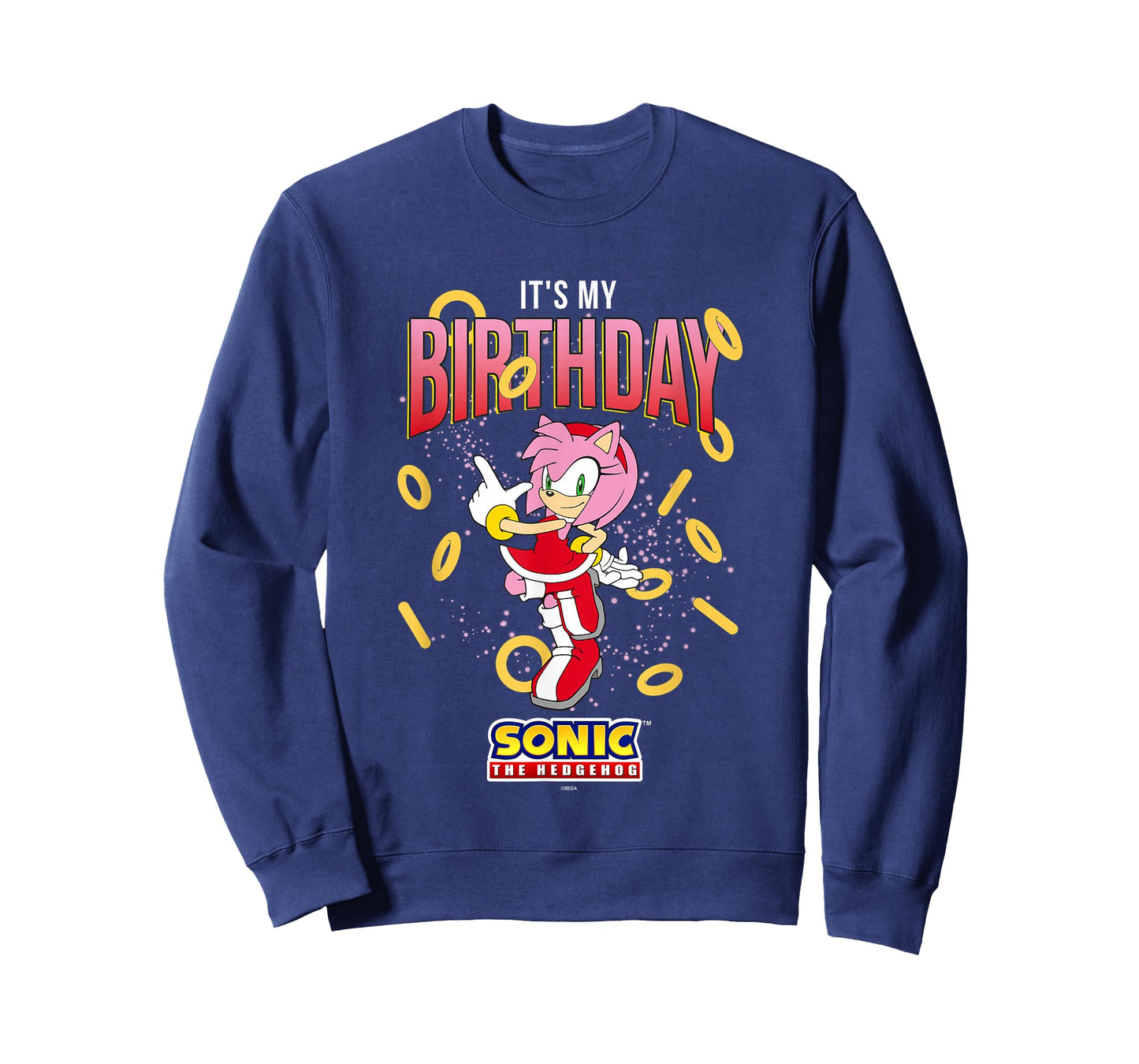 Sonic The Hedgehog Birthday It's My Birthday Amy Rose Rings T-Shirt