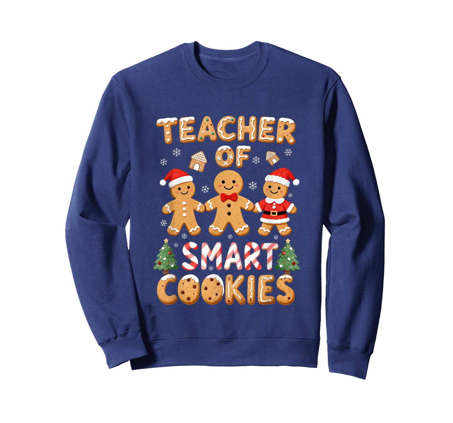 Christmas Teacher of Smart Cookies Gingerbread Man Teaching T-Shirt