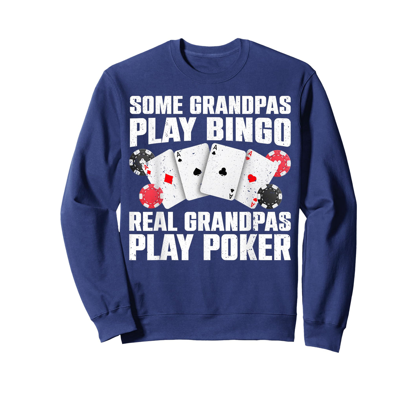 Cool Poker Lover Art For Grandpa Men Casino Card Gambling T-Shirt