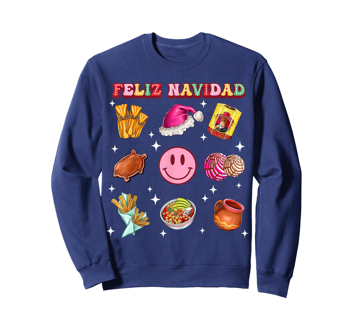 Feliz Navidad Mexican Christmas Mexico Food Men Women Kids T-Shirt