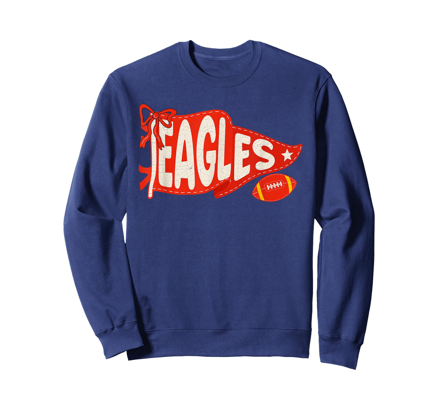Eagles Mascot School Team Pennant Flag Game Day Football T-Shirt
