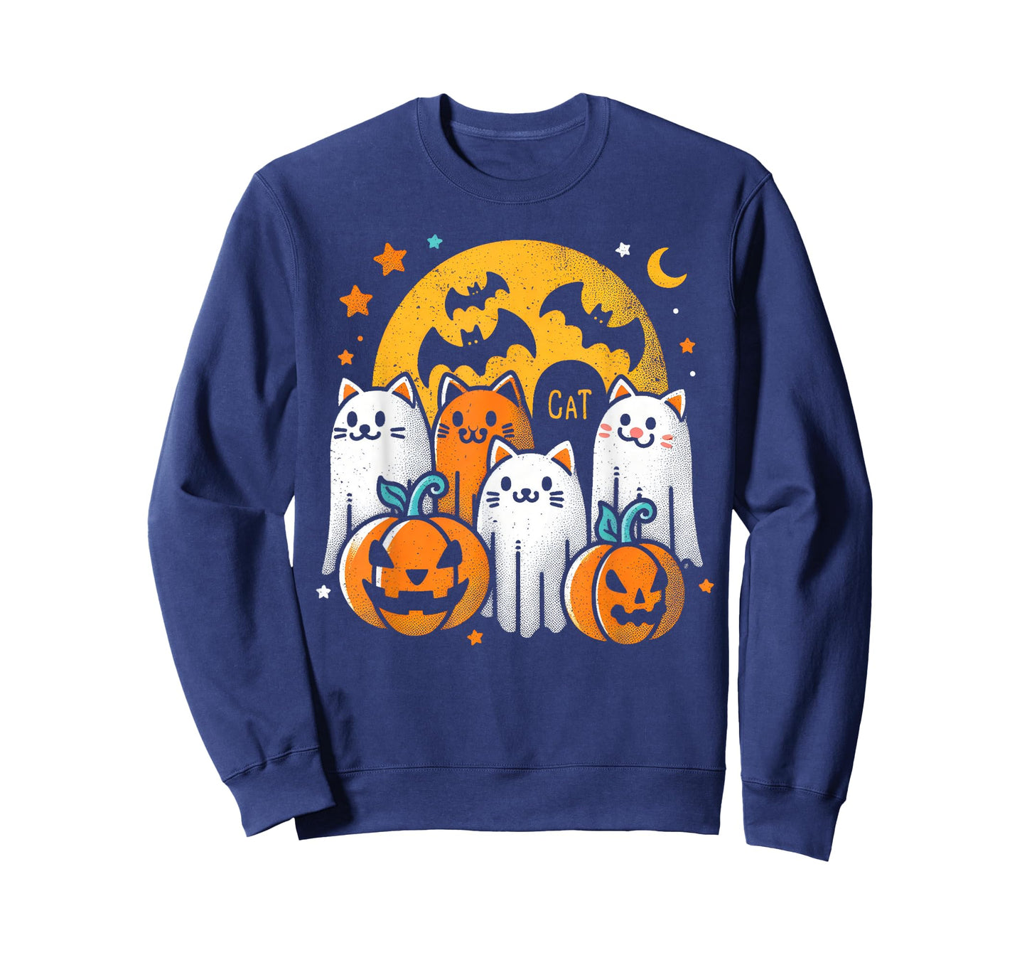 Halloween Black Cats Ghosts Costume Women Girls Kids Toddler T-Shirt