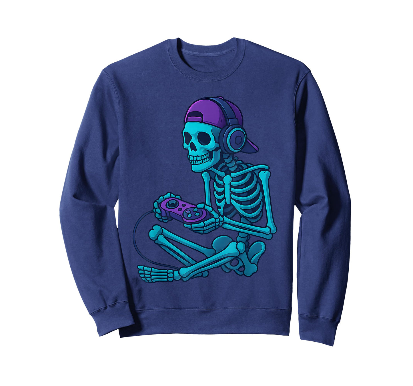 Funny Skeleton Video Game Halloween Gaming Gamer Boys Men T-Shirt