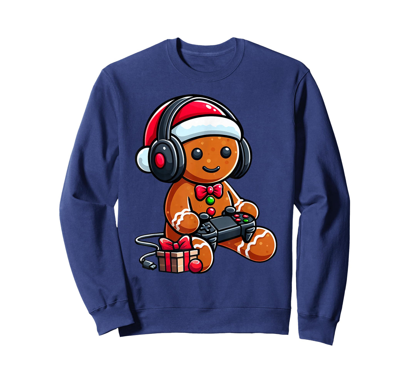 Funny Christmas Gamer Gingerbread Xmas Gaming Men Boys Kids T-Shirt