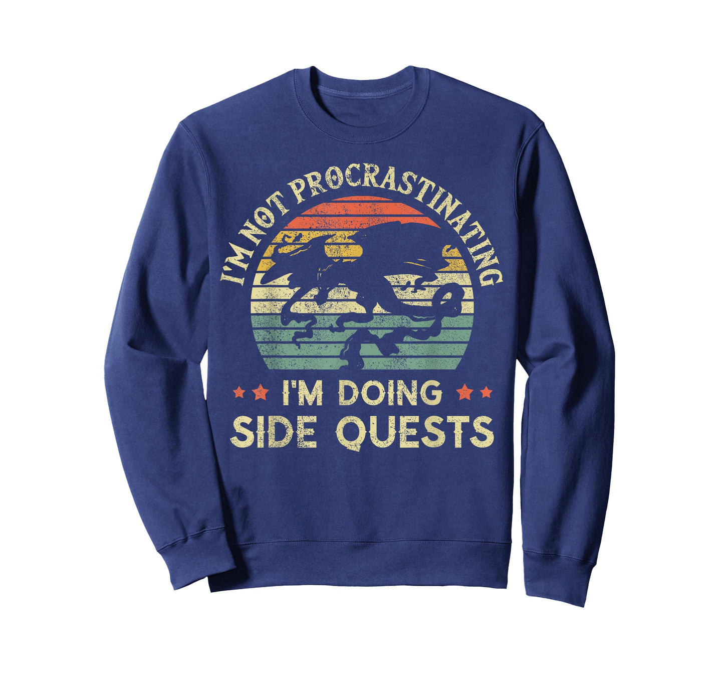 I'm Not Procrastinating I'm Doing Side Quests Retro Vintage T-Shirt