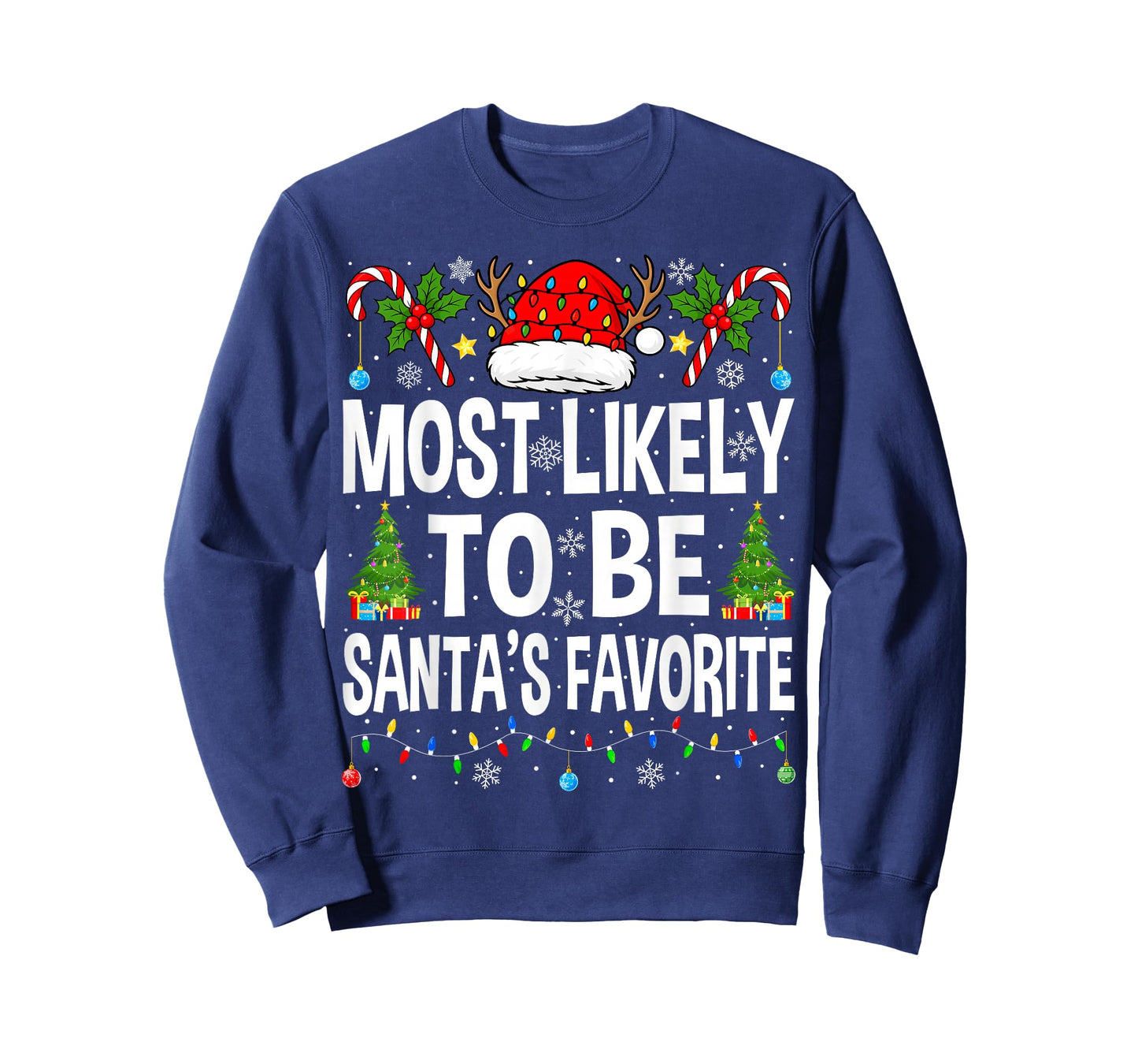 Most Likely to Be Santa's Favorite Family Matching Christmas T-Shirt
