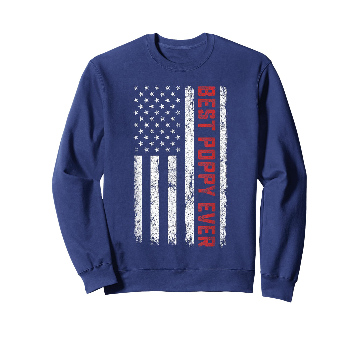 USA American Flag Best Poppy Ever Retro Fathers Day T-Shirt