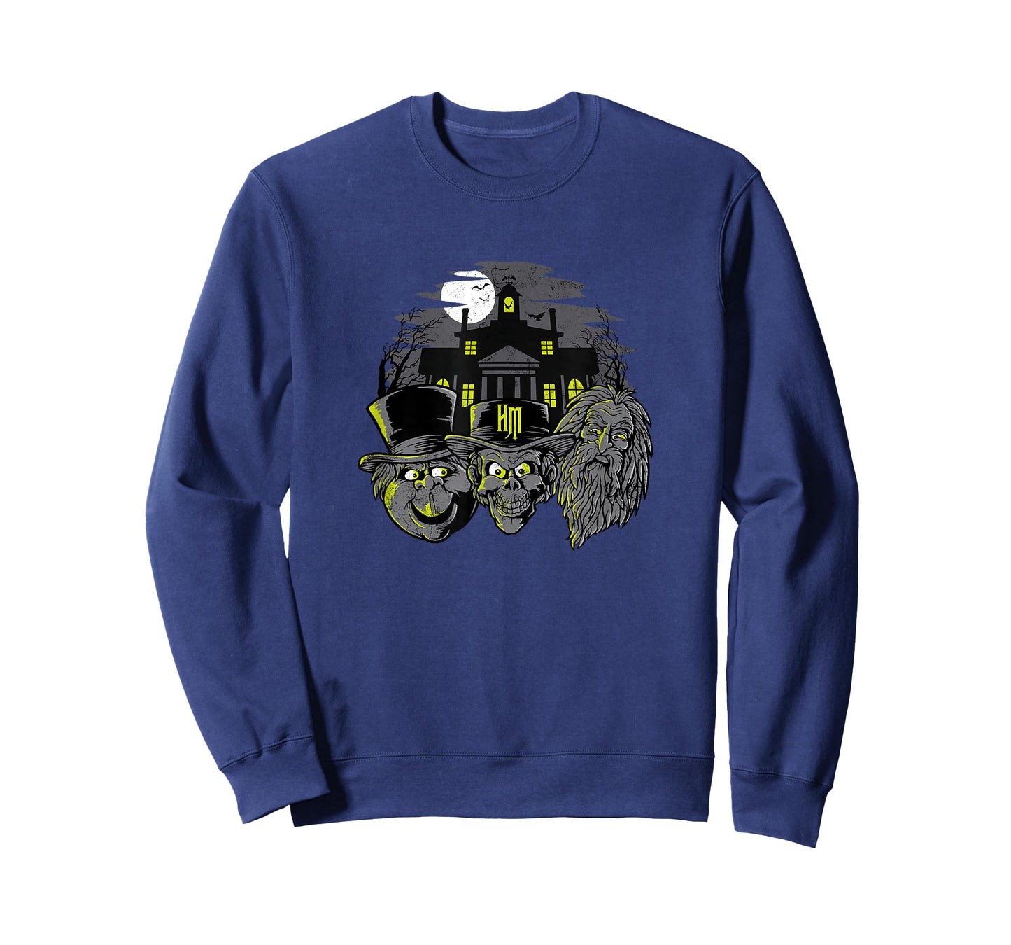 The Haunted Mansion Three Hitchhiking Ghosts Heads Retro T-Shirt