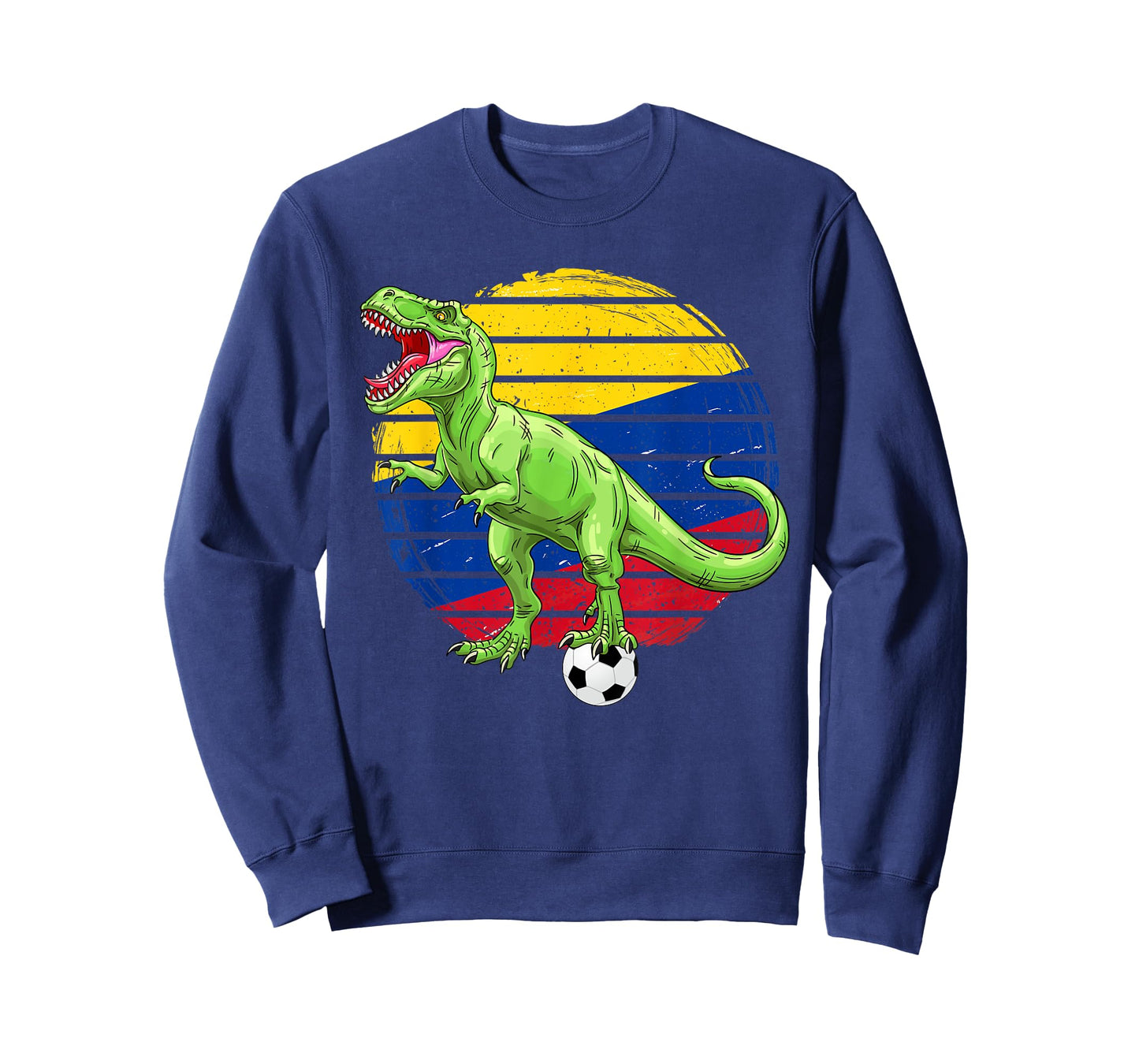Soccer Dinosaur Trex Colombia Flag Boys Girls Toddler T-Shirt