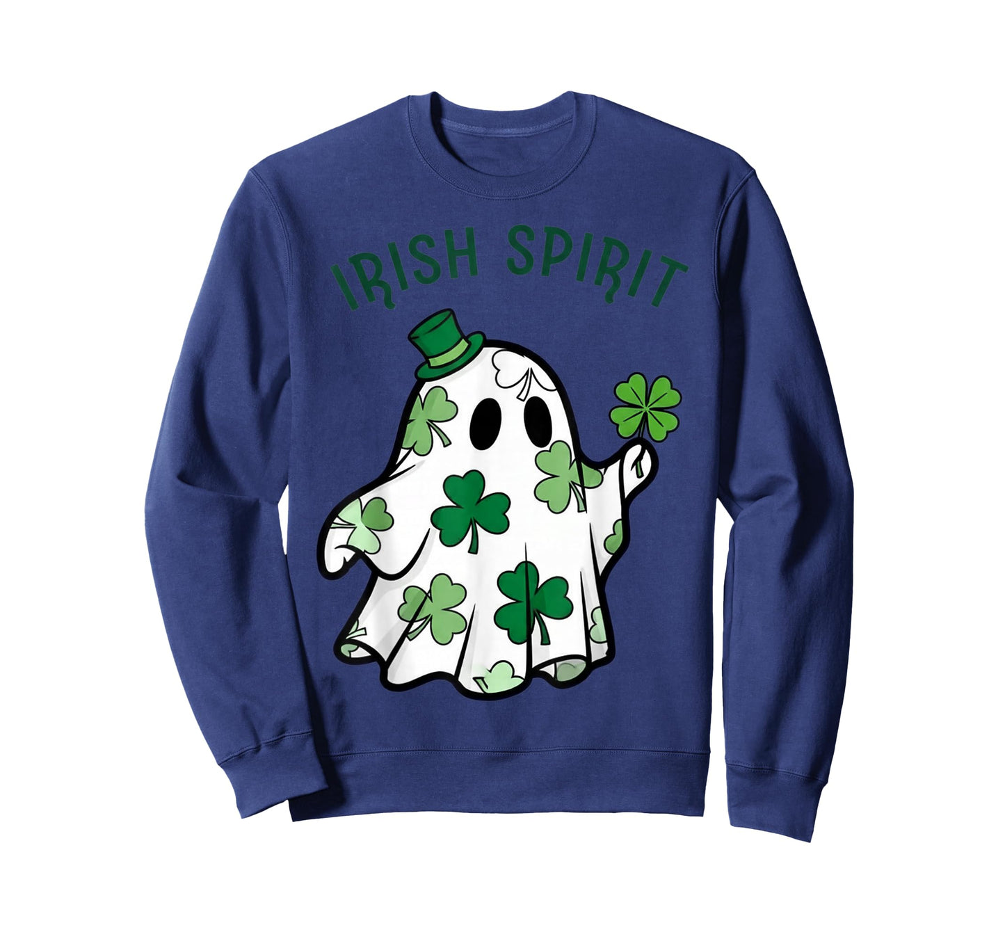Irish Spirit Funny Ghost Shamrock Halloween Costume T-Shirt