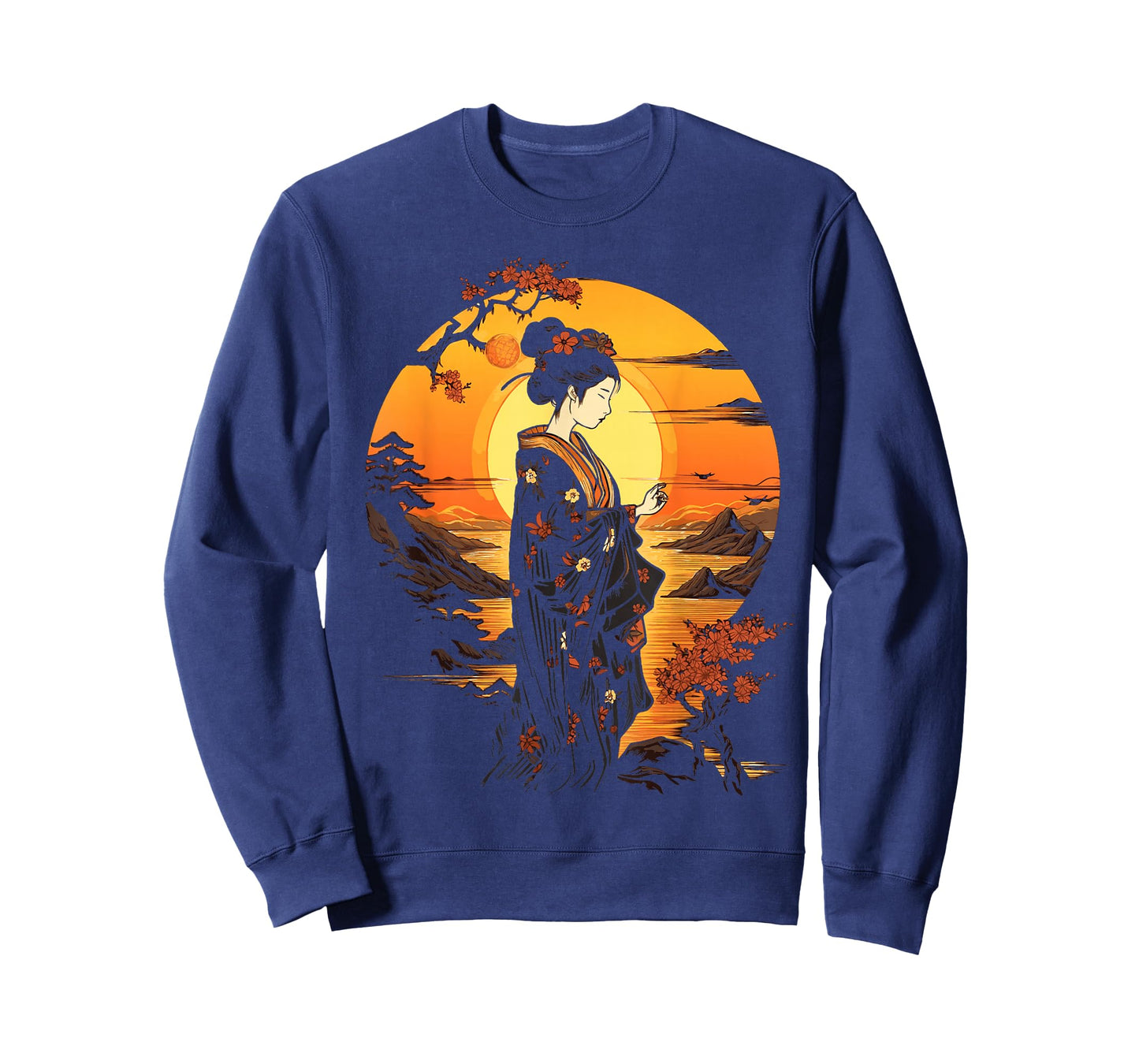 Japanese Geisha Zen Aesthetic Sakura Asian Art Beautiful T-Shirt