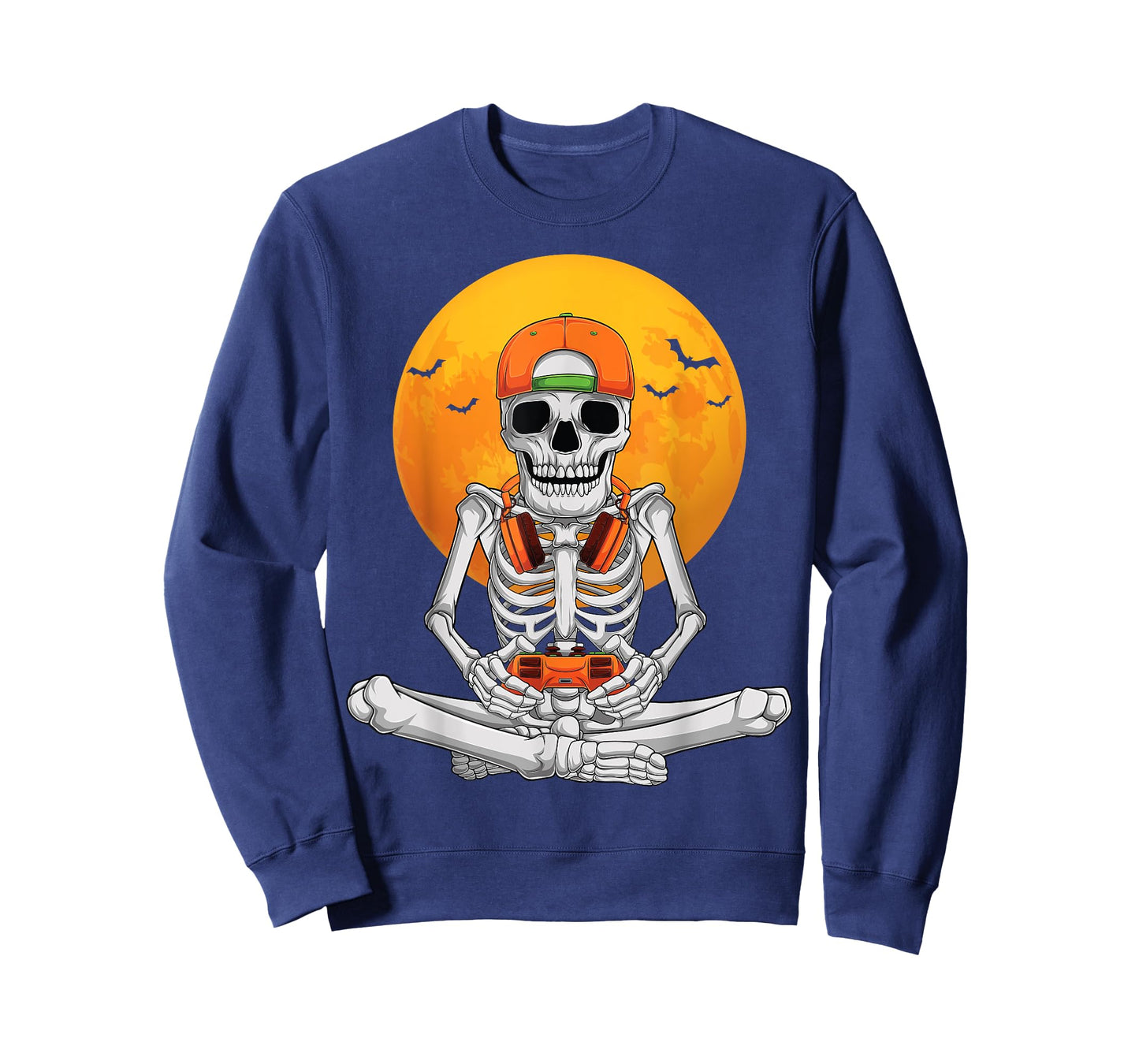 Halloween skeleton gamer video gaming boys men kids teens T-Shirt