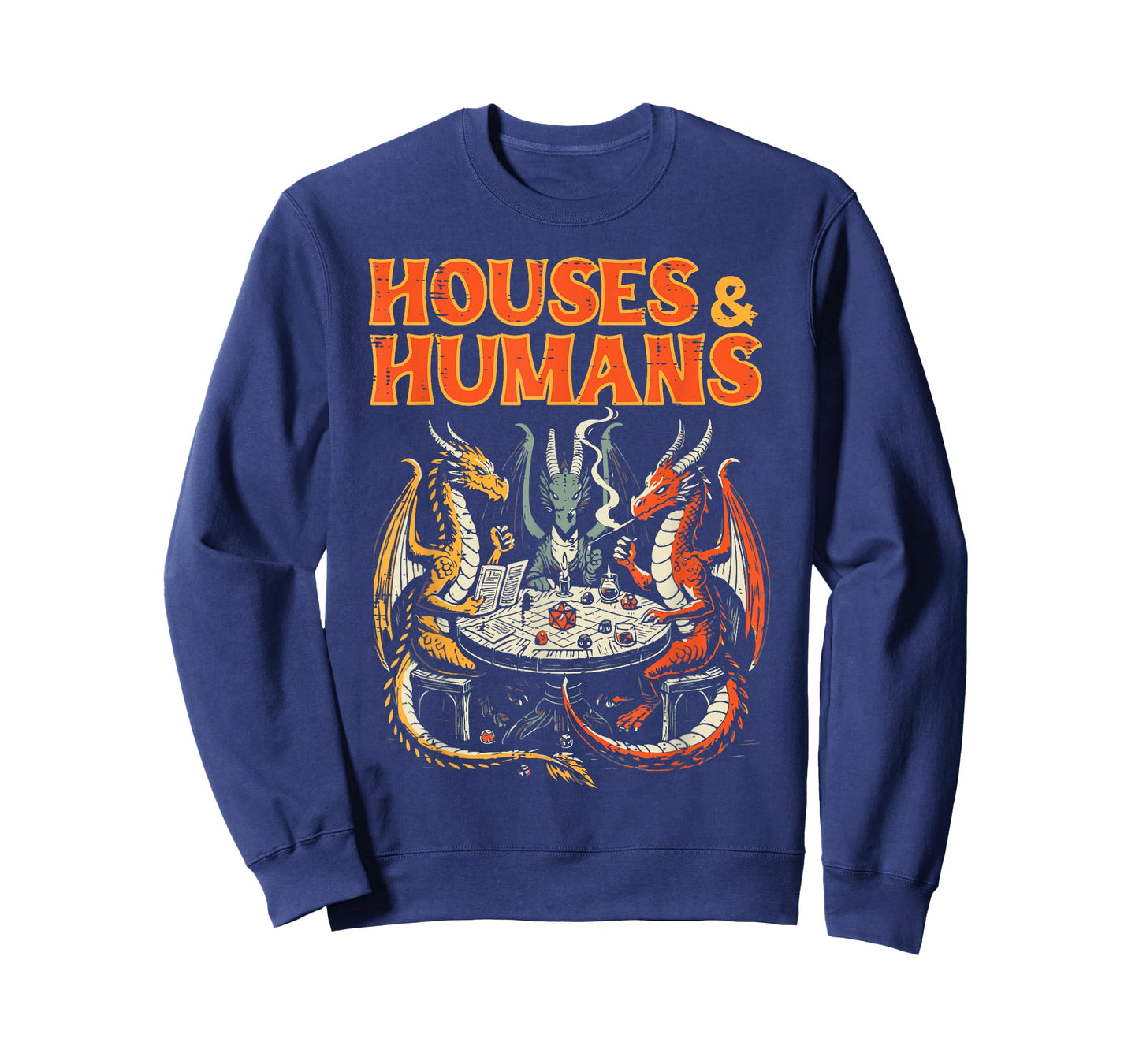 Gaming Houses Humans Funny Rpg Parody Gamer Men Boys Kids T-Shirt