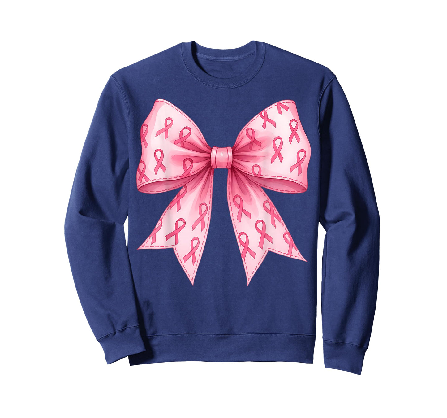 Pink Coquette Bow Graphic Breast Cancer Awareness Girl Women T-Shirt
