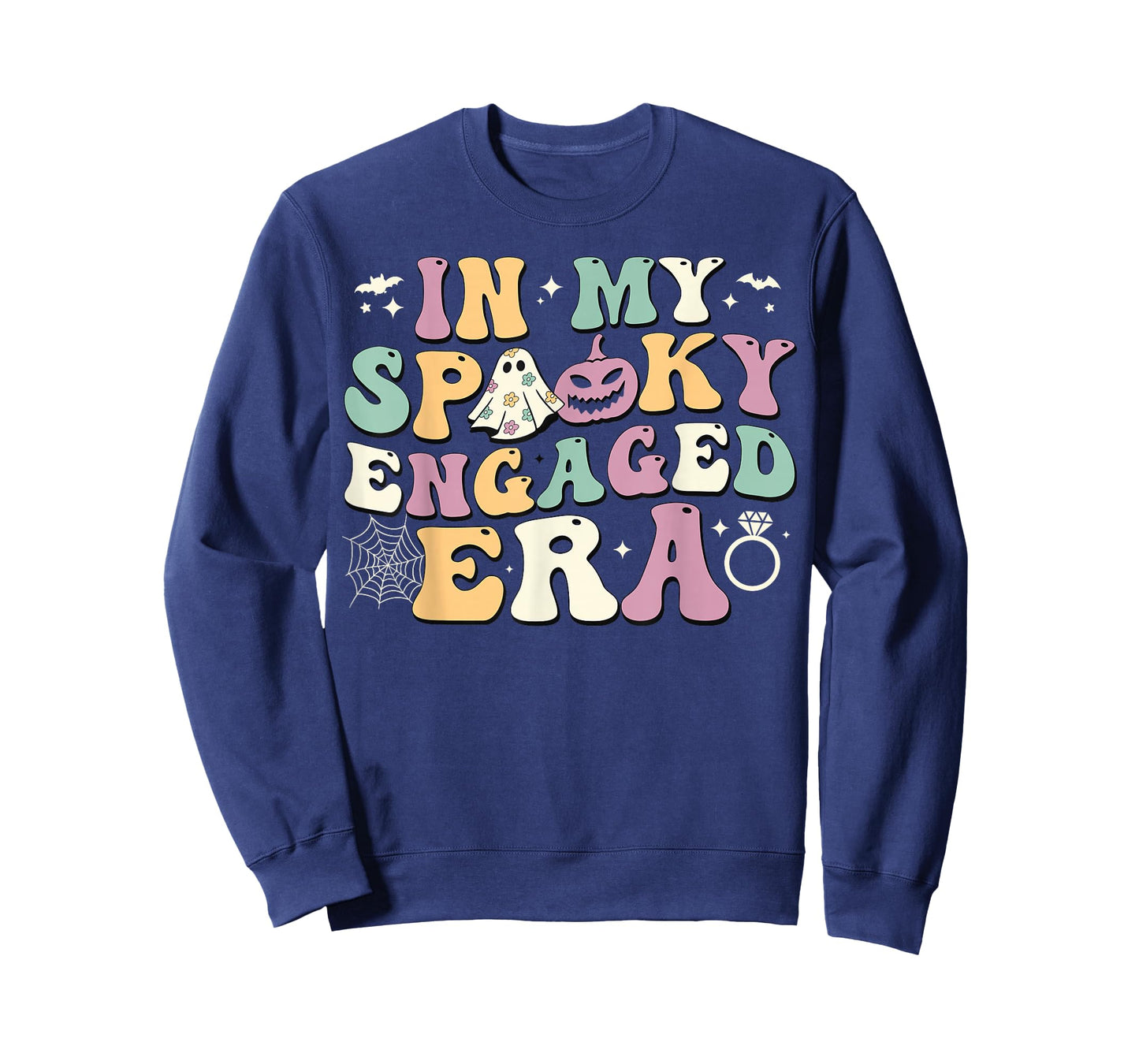 In My Spooky Engaged Era Ghost Pumpkin Halloween Fiance T-Shirt