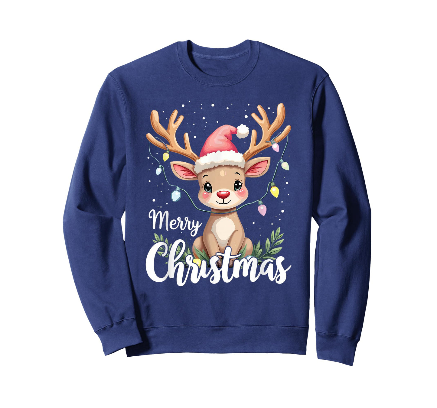 Merry Christmas Reindeer Xmas Family Festive Spirit T-Shirt