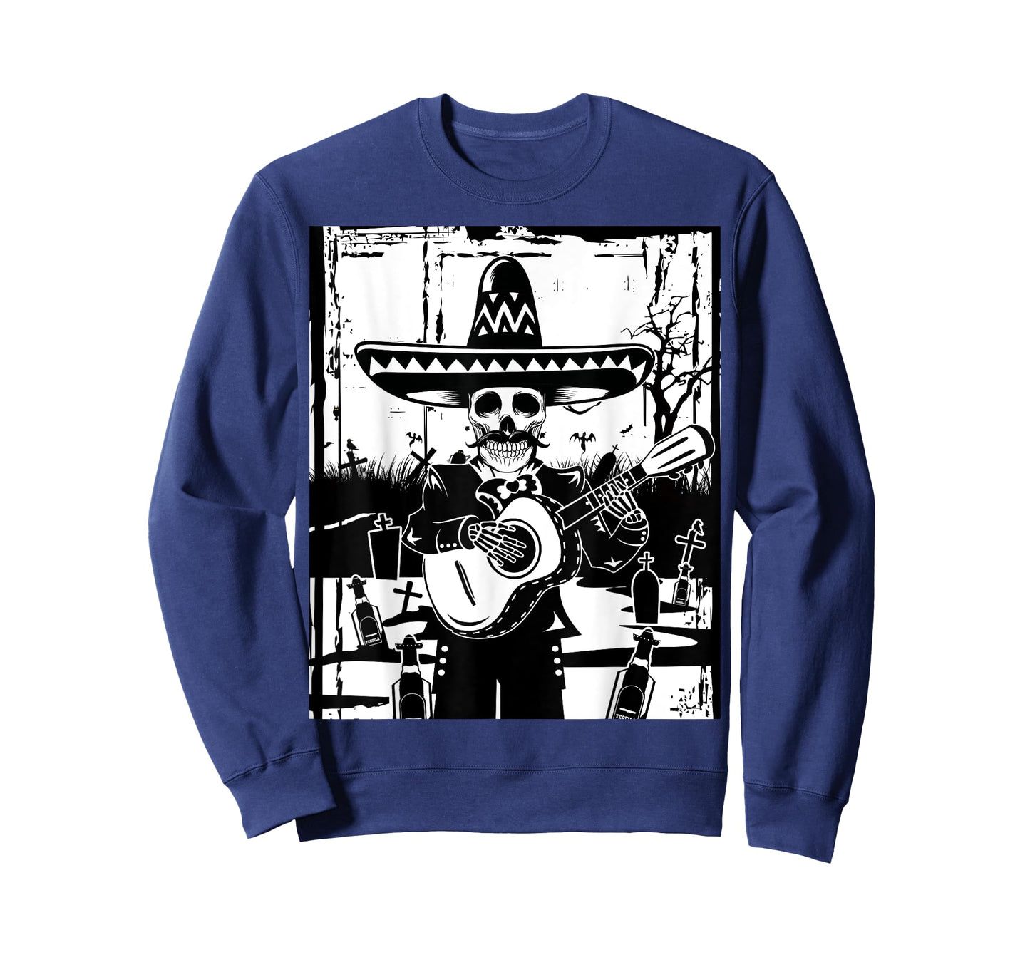 Mariachi Skeleton Dia De Los Muertos Tequila T-Shirt