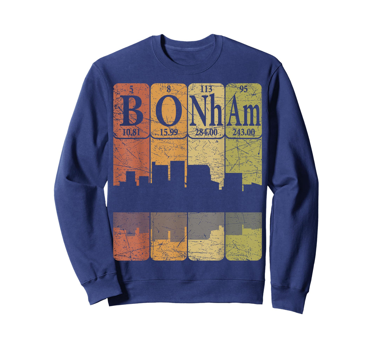 Bonham Periodic Table Elements Bonham Texas Retro T-Shirt