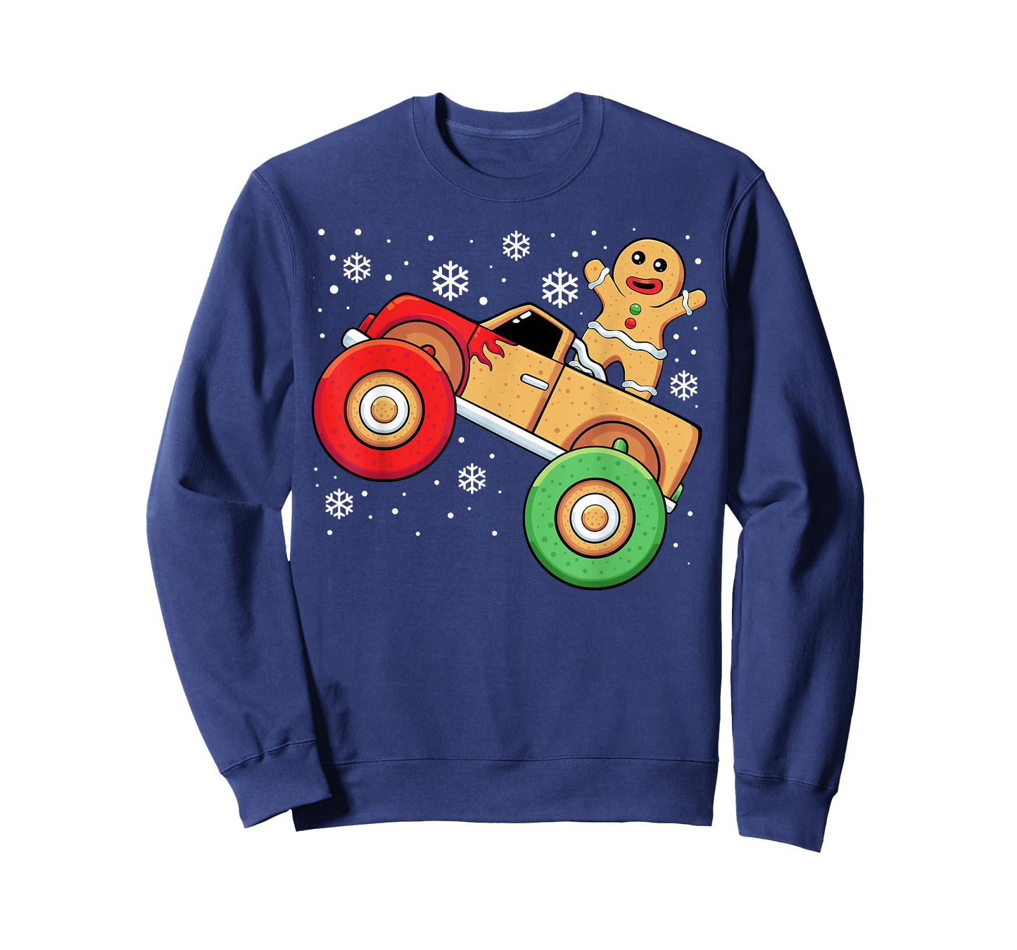 Christmas Gingerbread Man Monster Truck T-Shirt