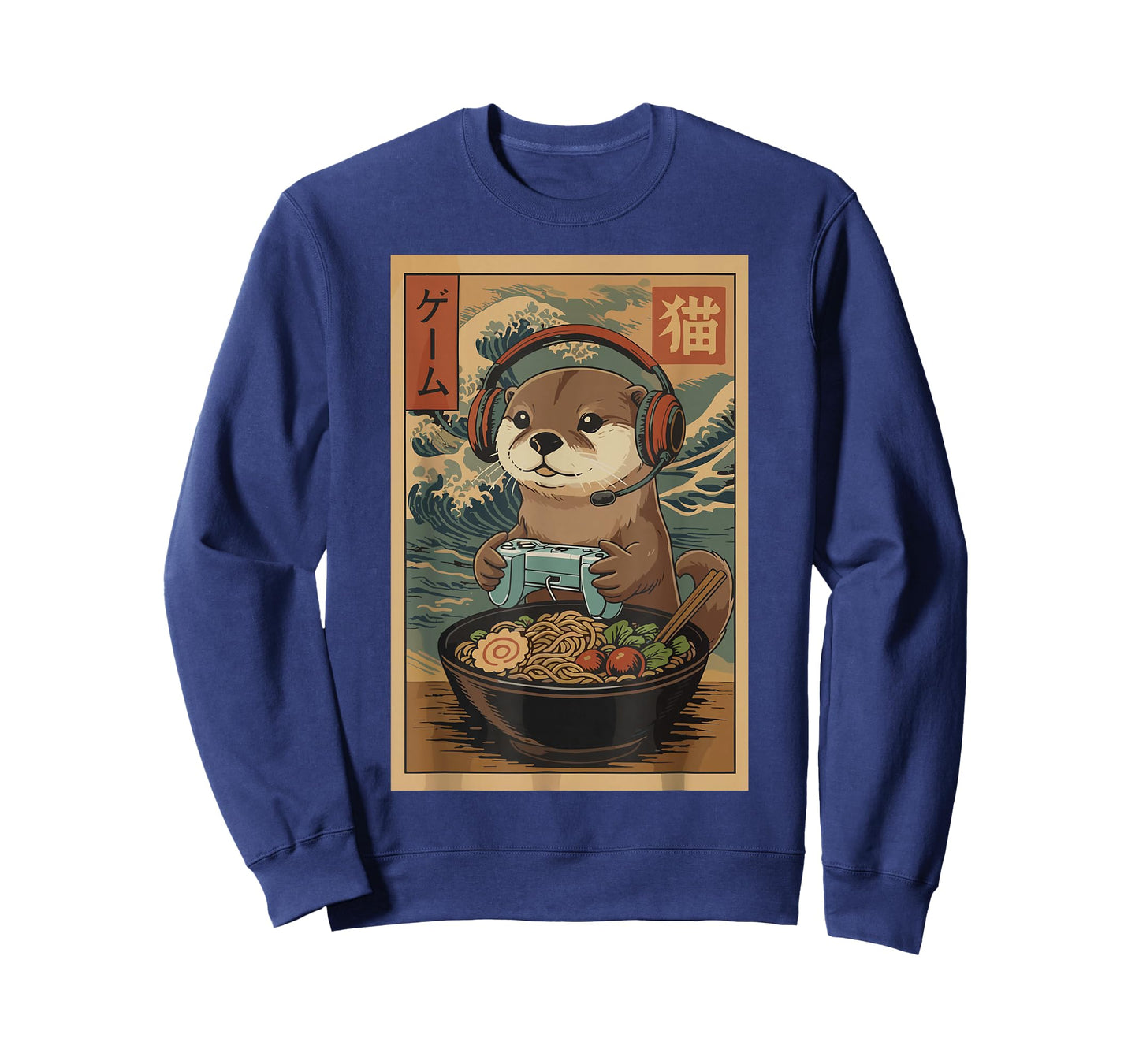 Kawaii Japanese Ramen Otter Retro Gaming Shirts for Men T-Shirt