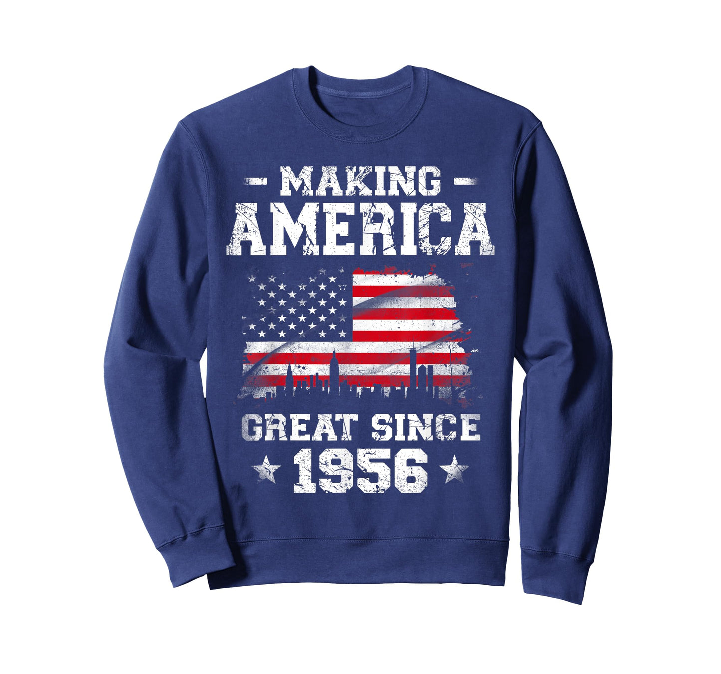 Born In 1956 American Flag Making America Great Since 1956 Women Kids Men T-Shirt