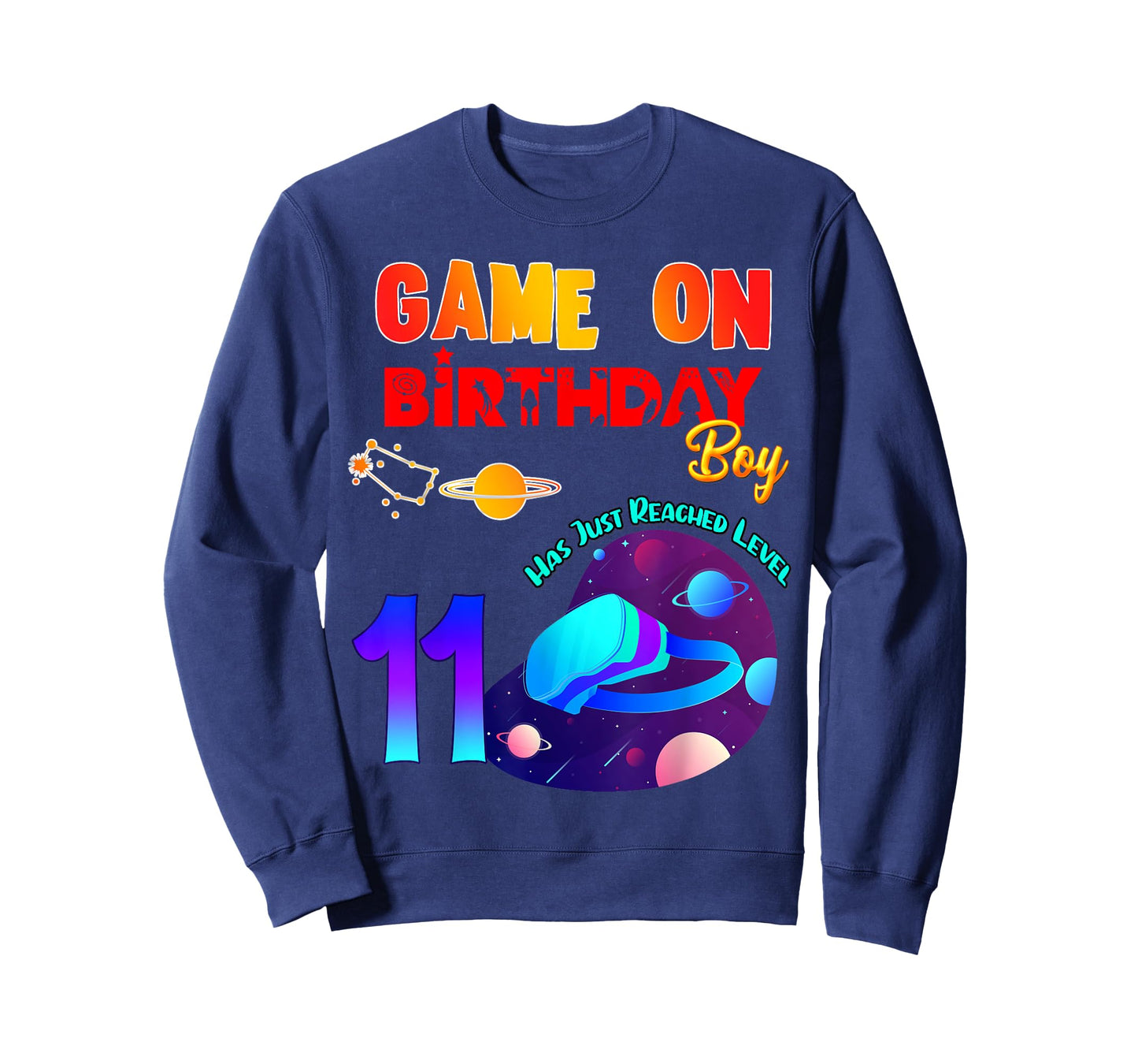 VR Virtual Reality Game On 11 Birthday Party Matching Outfit T-Shirt