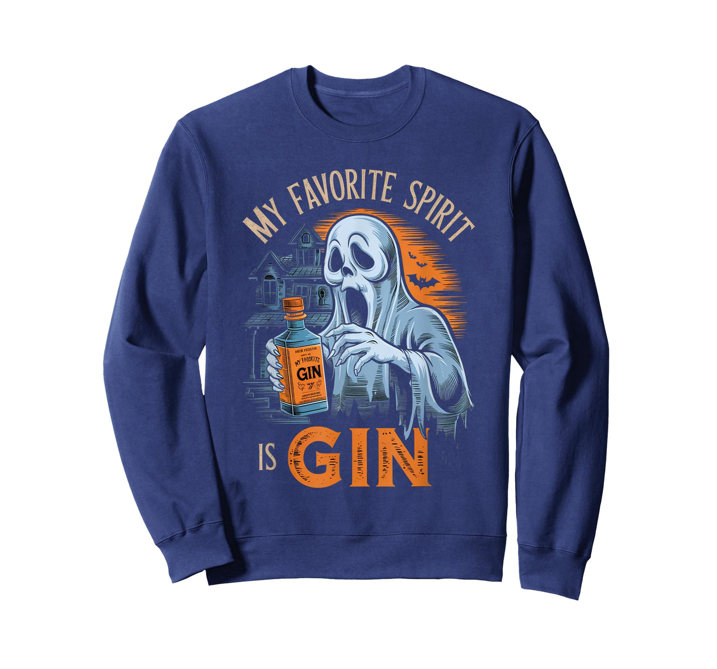 My Favorite Spirit Is Gin Ghost Halloween Gin T-Shirt