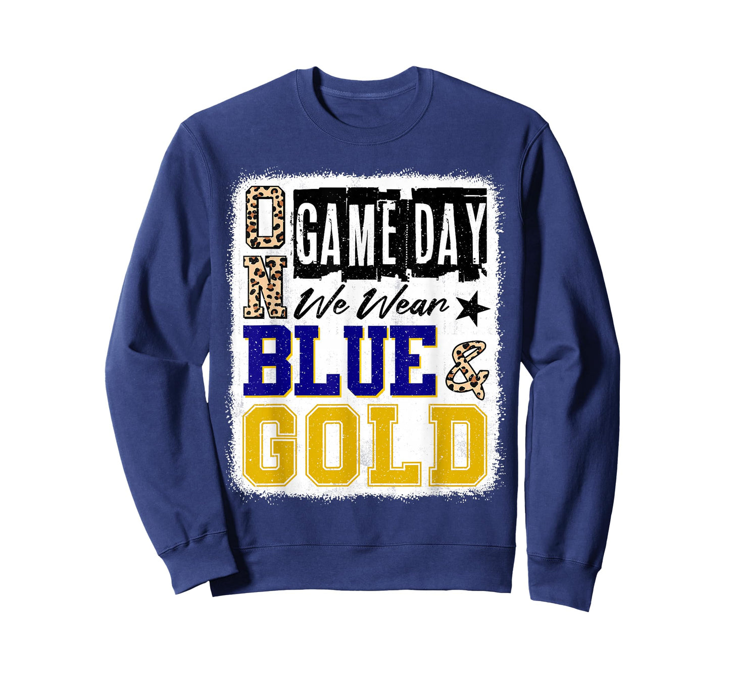 On Gameday Football We Wear Blue And Gold School Spirit T-Shirt