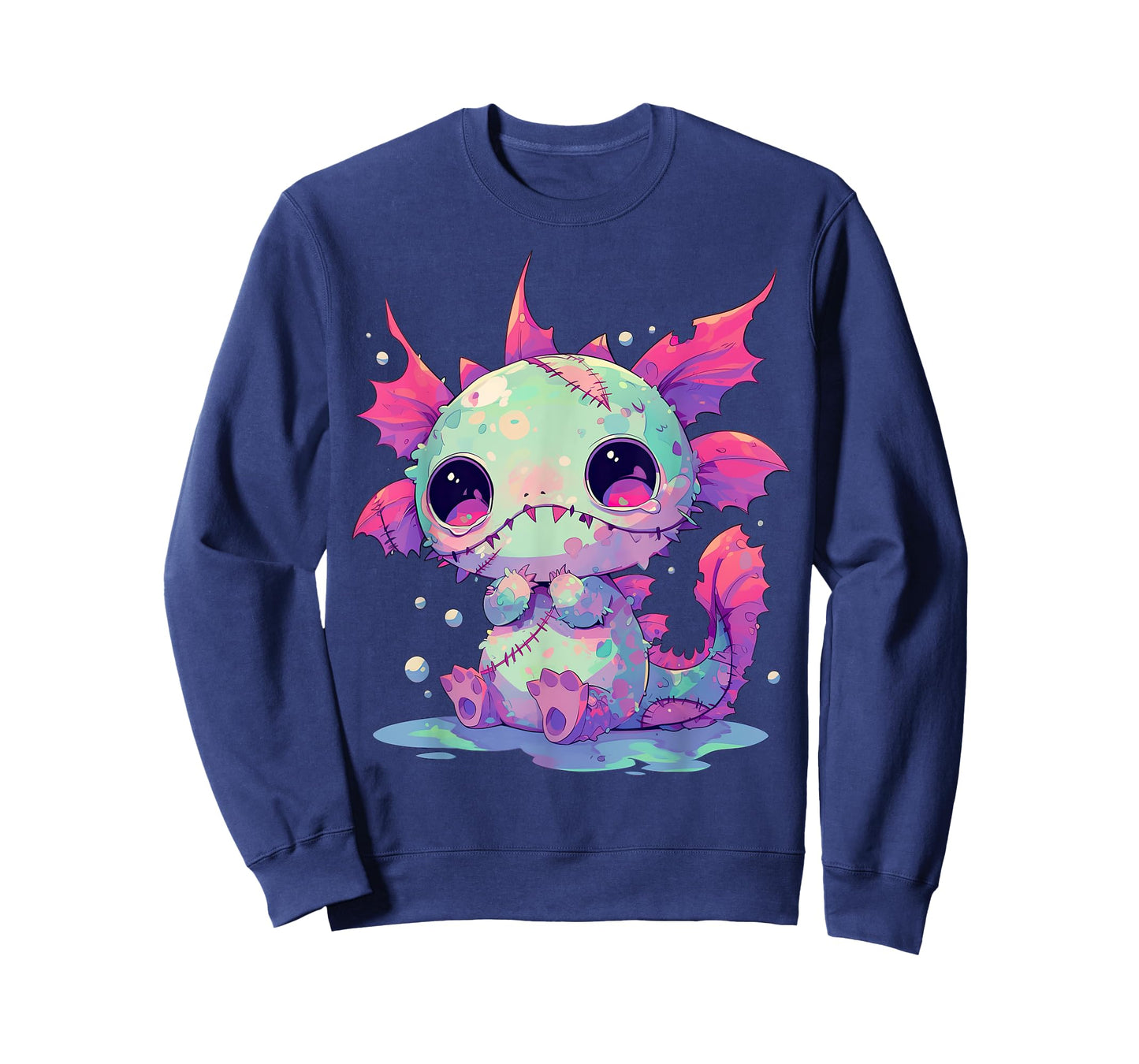 Kawaii Pastel Goth Creepy Cute Zombie Axolotl T-Shirt