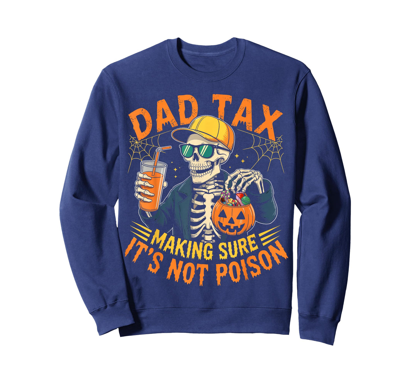 Dad Tax Halloween Pumpkin Candy Funny Skull Men Dad Joke T-Shirt