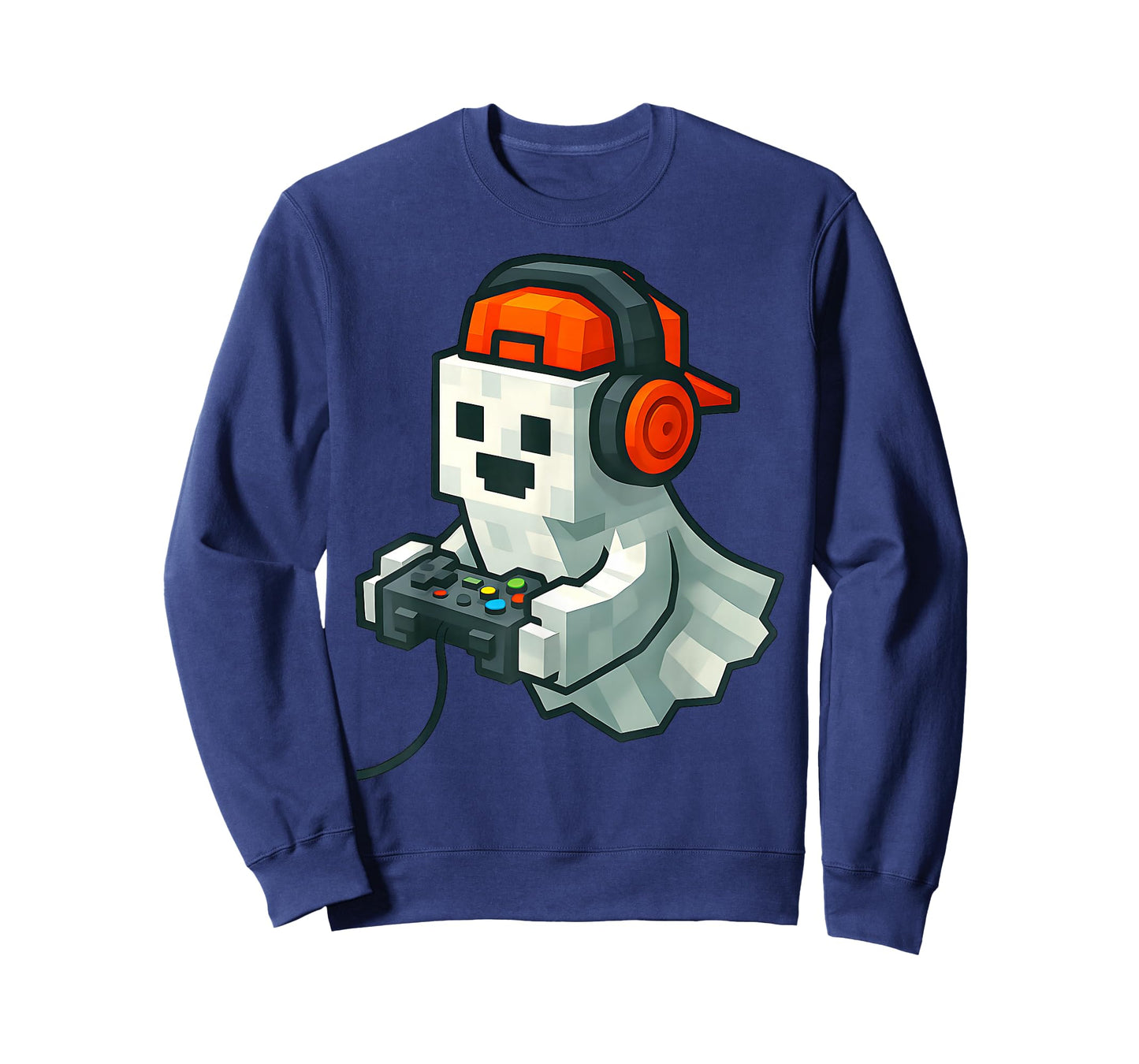 Halloween Ghost Gamer Funny Pixel Video Gaming Boys Men Kids T-Shirt